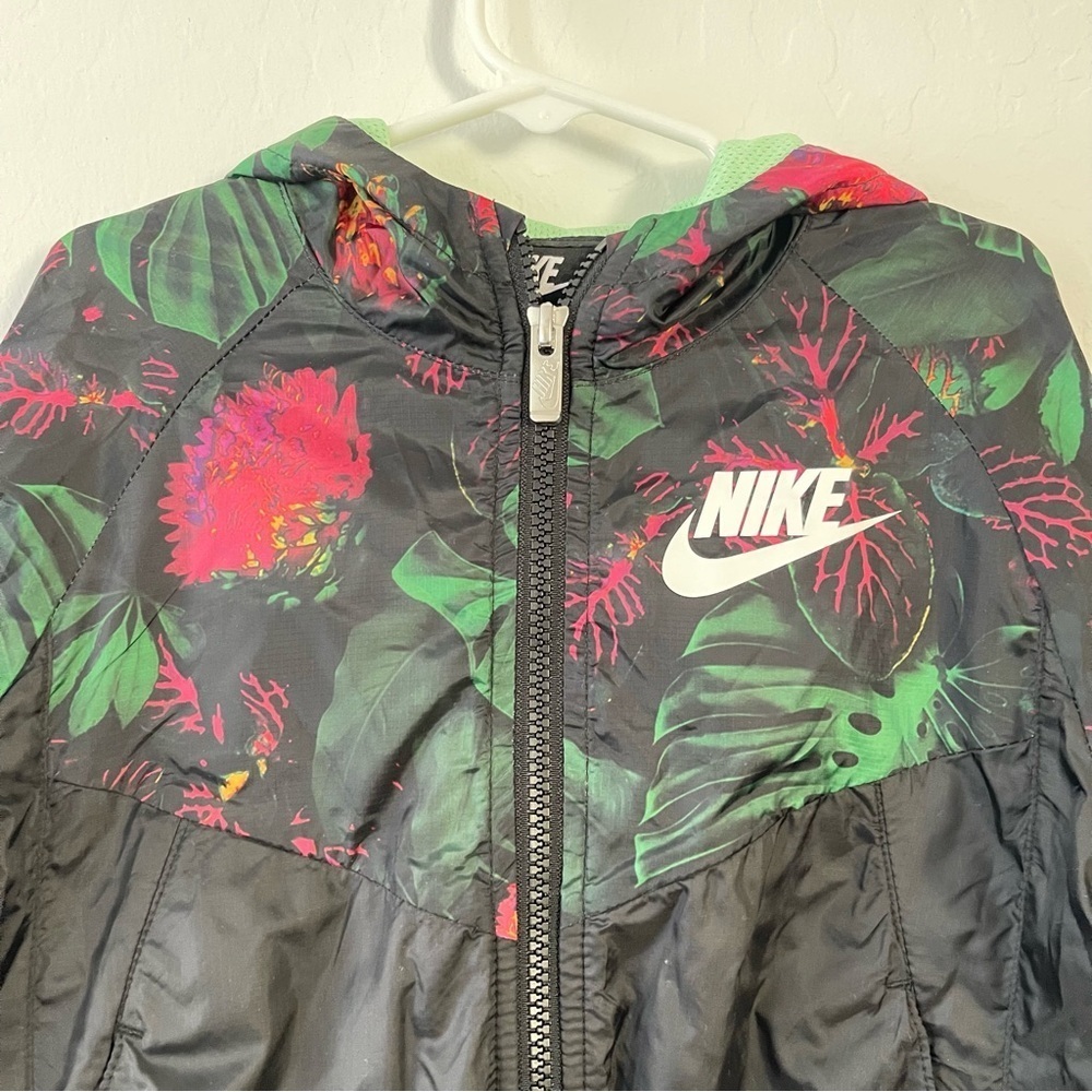 Nike Girls Botanical Print Windbreaker Jacket - Picture 3 of 7